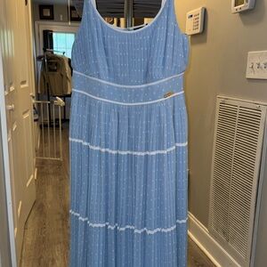 NWT Marilyn Monroe Light Blue Sleeveless Maxi Dress